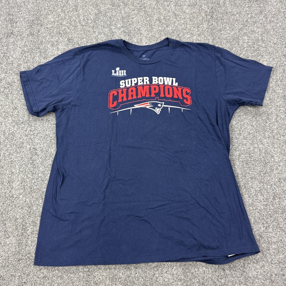 New England Patriots Shirt Mens XL NFL Football Super Bowl LIII Champs Fanatics